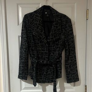 Carole Little Black and Gray Blazer Jacket